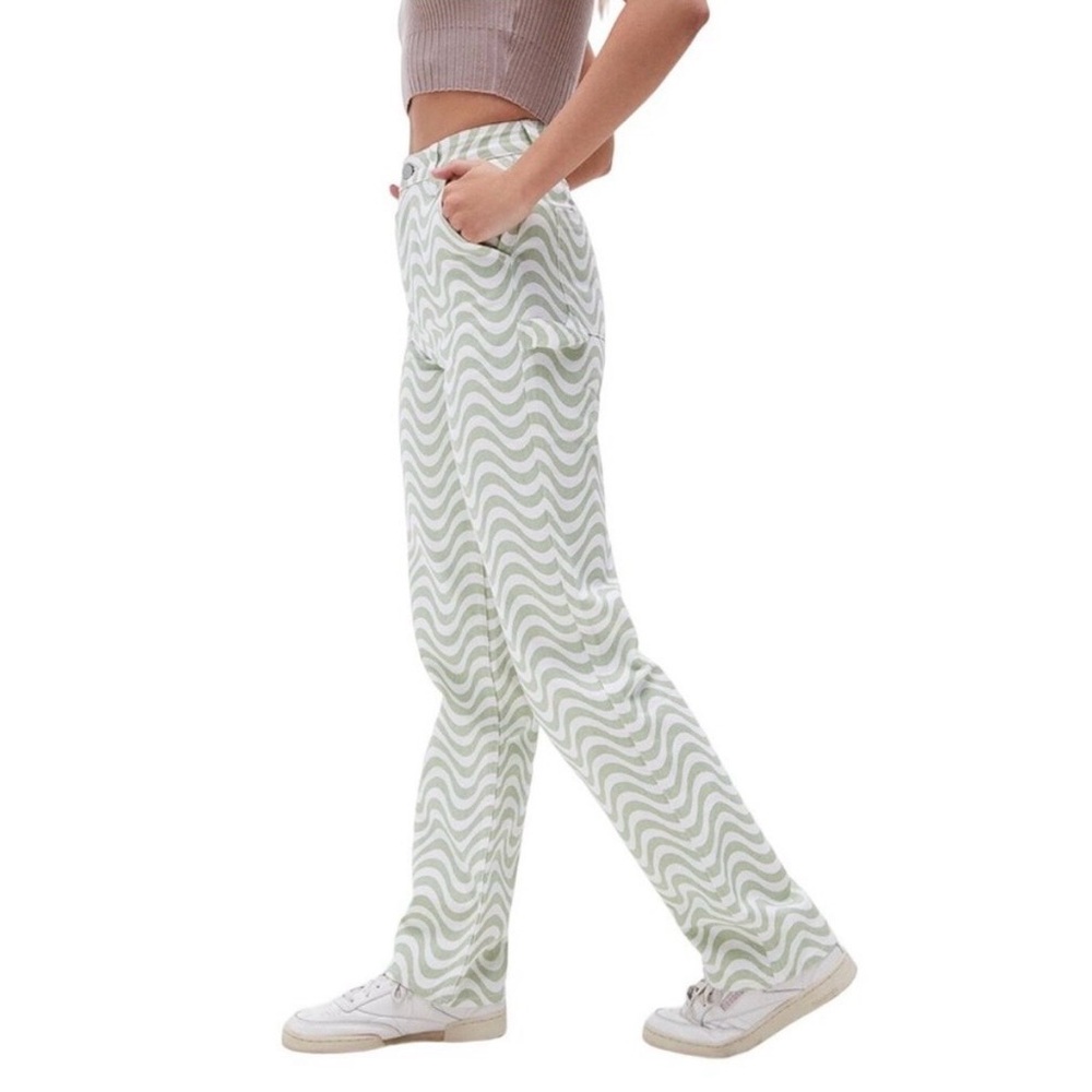 PacSun Green and White Boyfriend Jeans - Picture 4 of 4